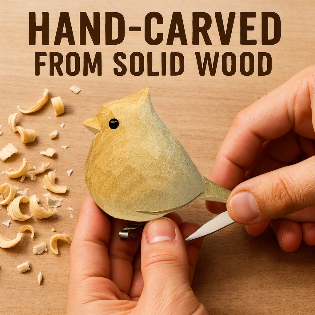 Cardinal Clip‑On Wooden Ornament (Male) - Gift Box Included