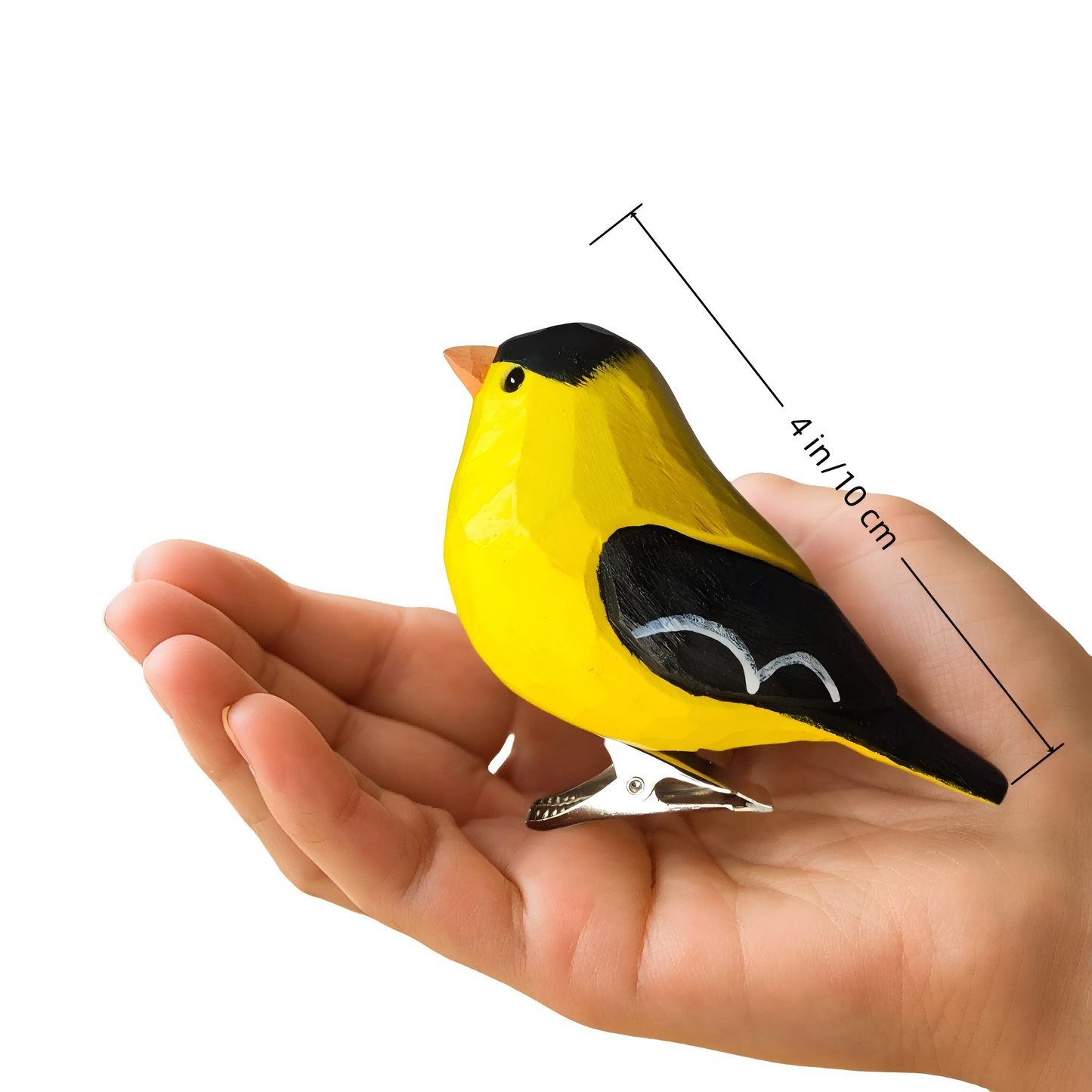 Goldfinch Clip‑On Wooden Ornament - Gift Box Included