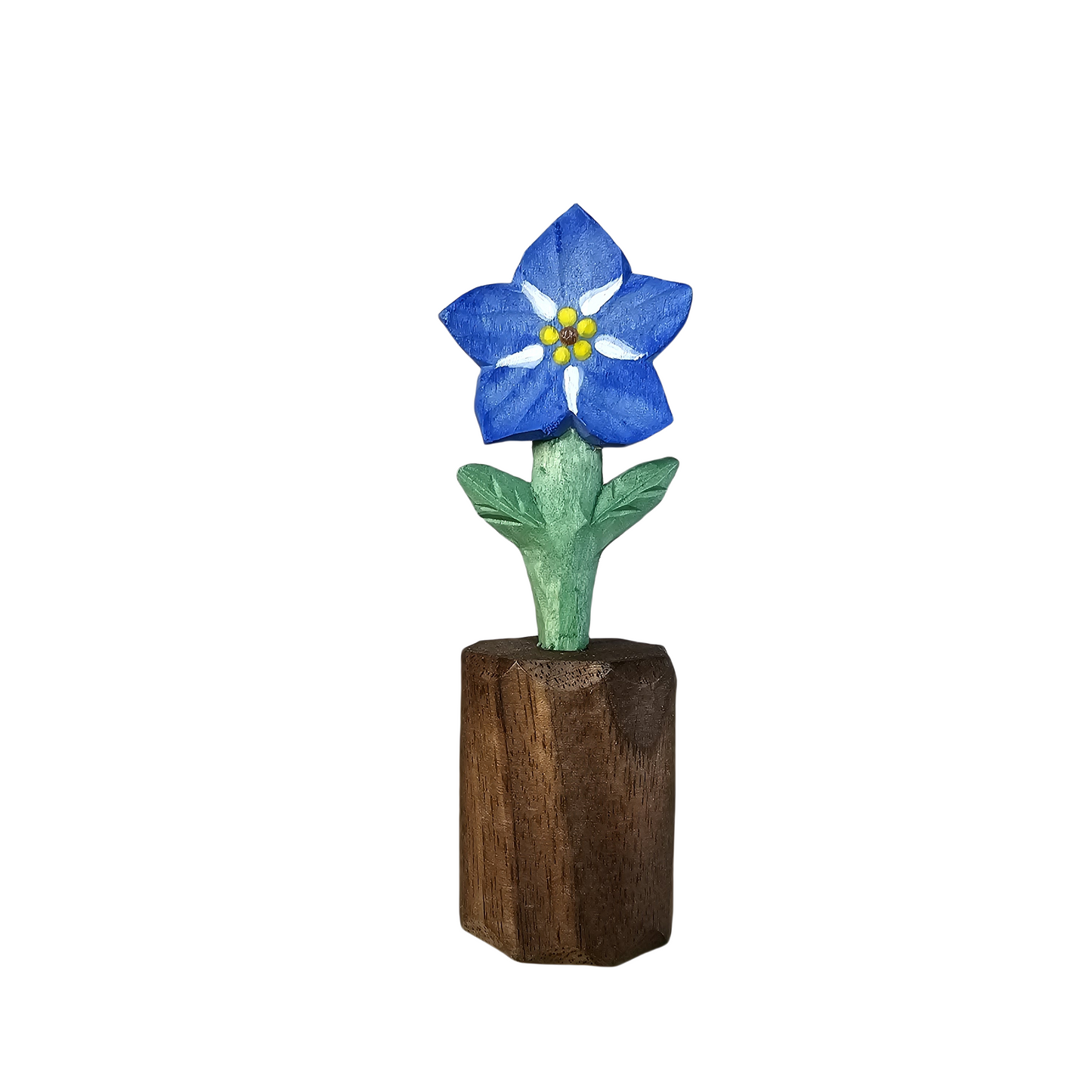 Forget‑Me‑Not Wooden Flower Figurine - Gift Box Included