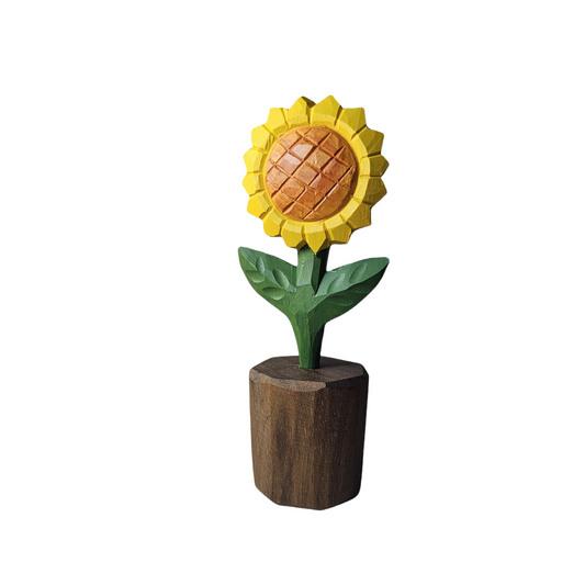 Sunflower Wooden Figurine - Gift Box Included