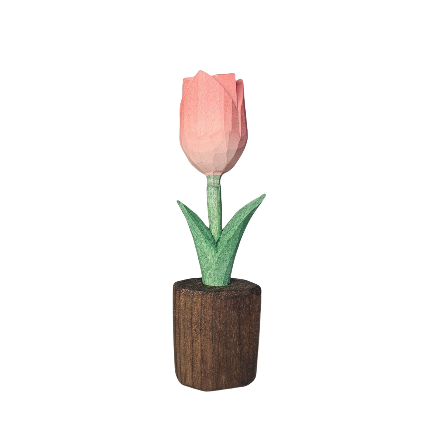 Tulip Wooden Flower Figurine - Gift Box Included