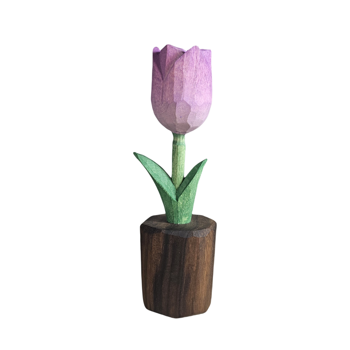 Tulip Wooden Flower Figurine - Gift Box Included