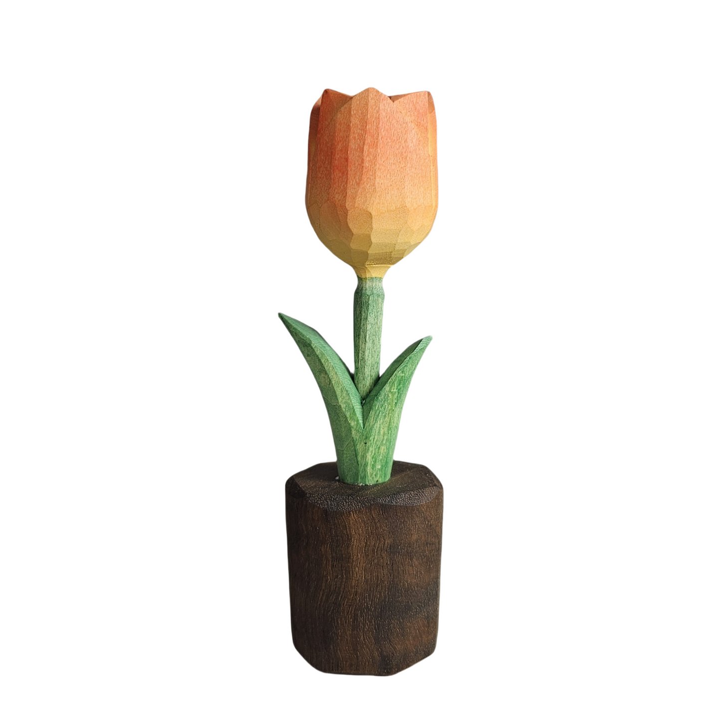 Tulip Wooden Flower Figurine - Gift Box Included