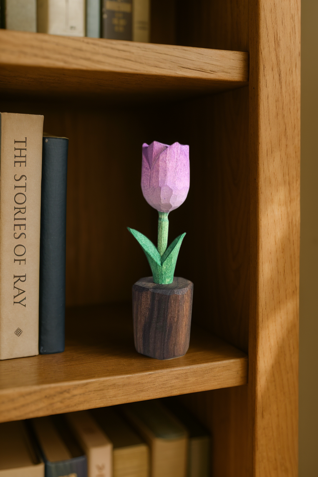 Tulip Wooden Flower Figurine - Gift Box Included