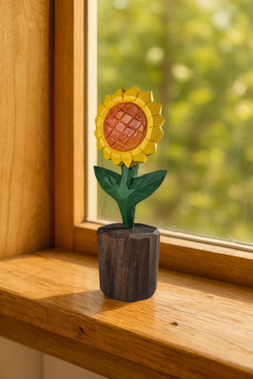 Sunflower Wooden Figurine - Gift Box Included