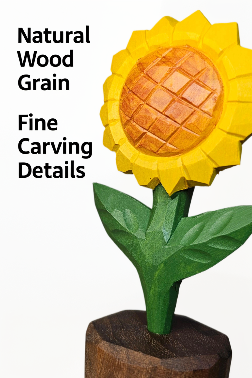 Sunflower Wooden Figurine - Gift Box Included