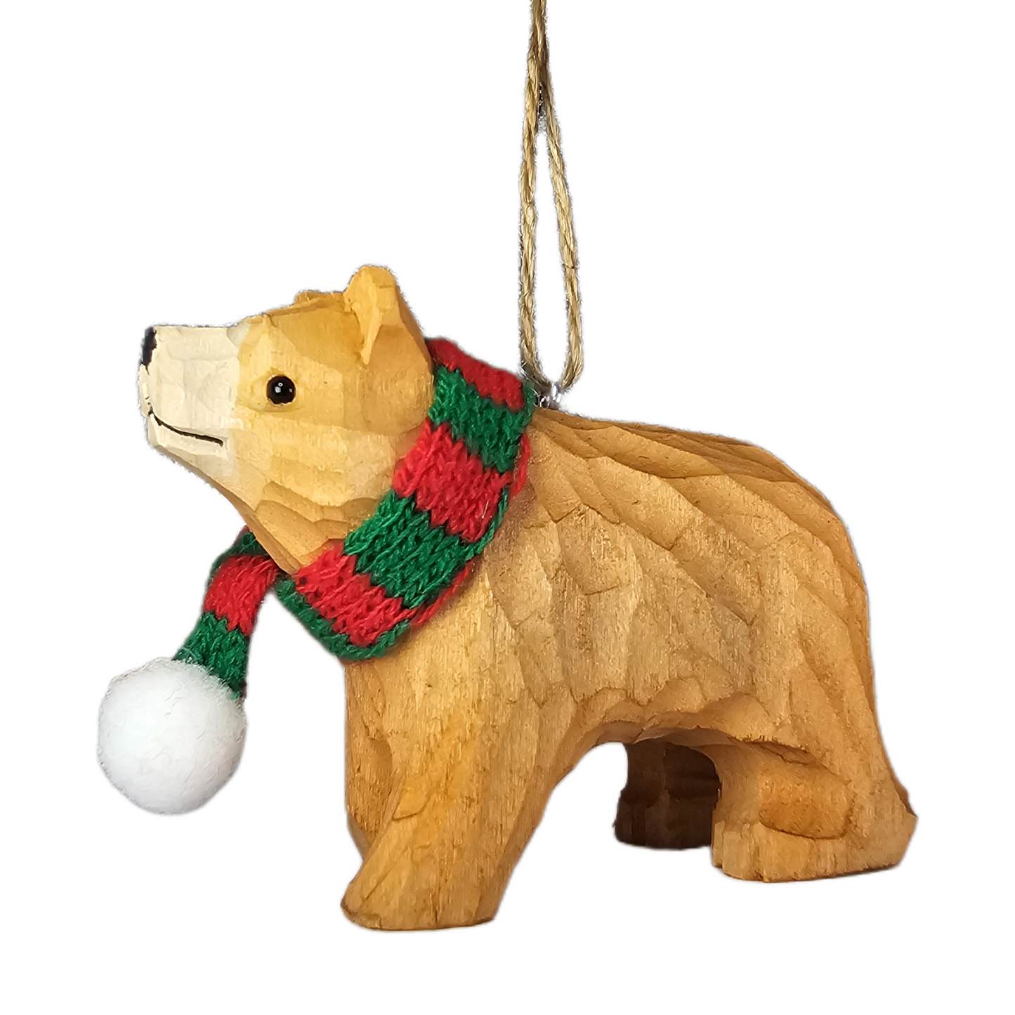 Bear Ornament with Festive Scarf – Gift Box Included