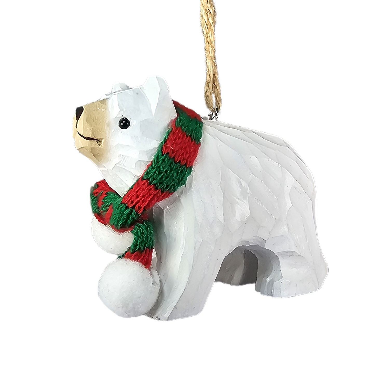 Bear Ornament with Festive Scarf – Gift Box Included