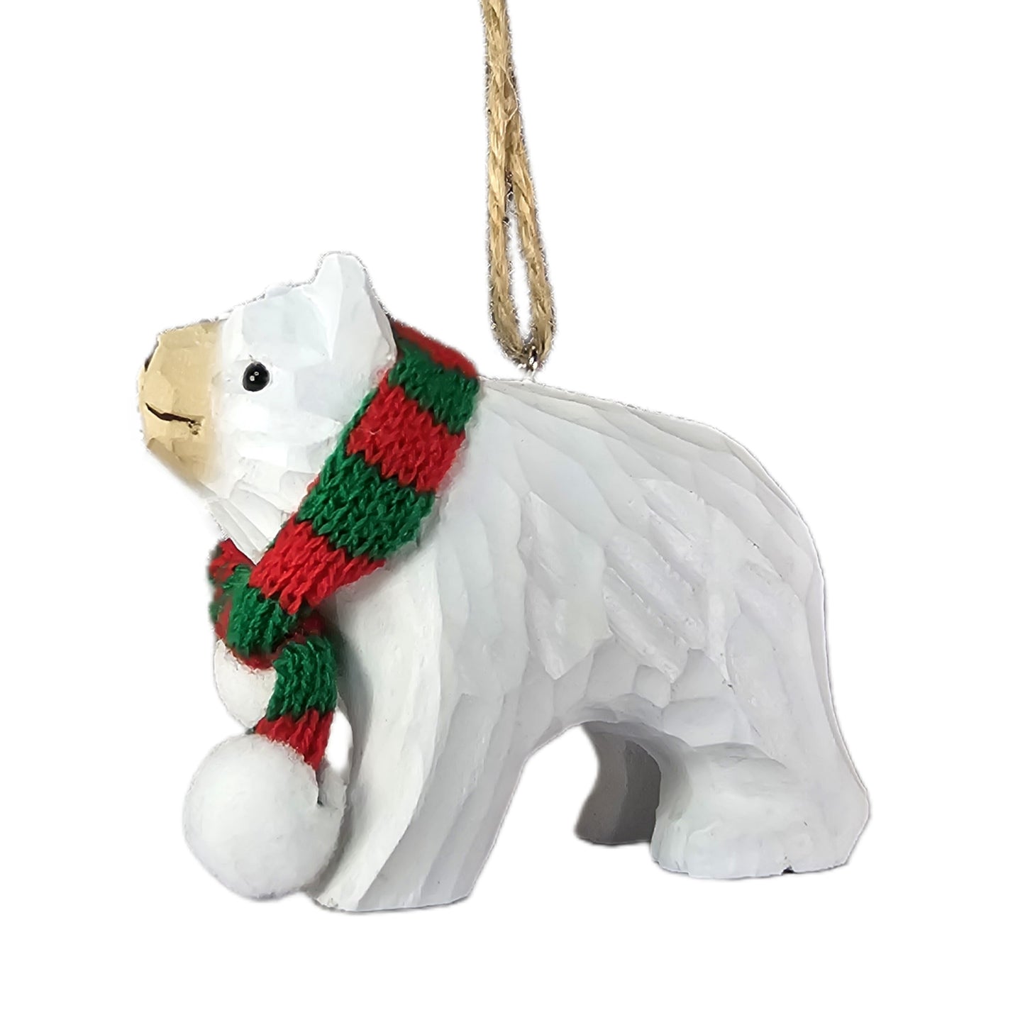 Bear Ornament with Festive Scarf – Gift Box Included