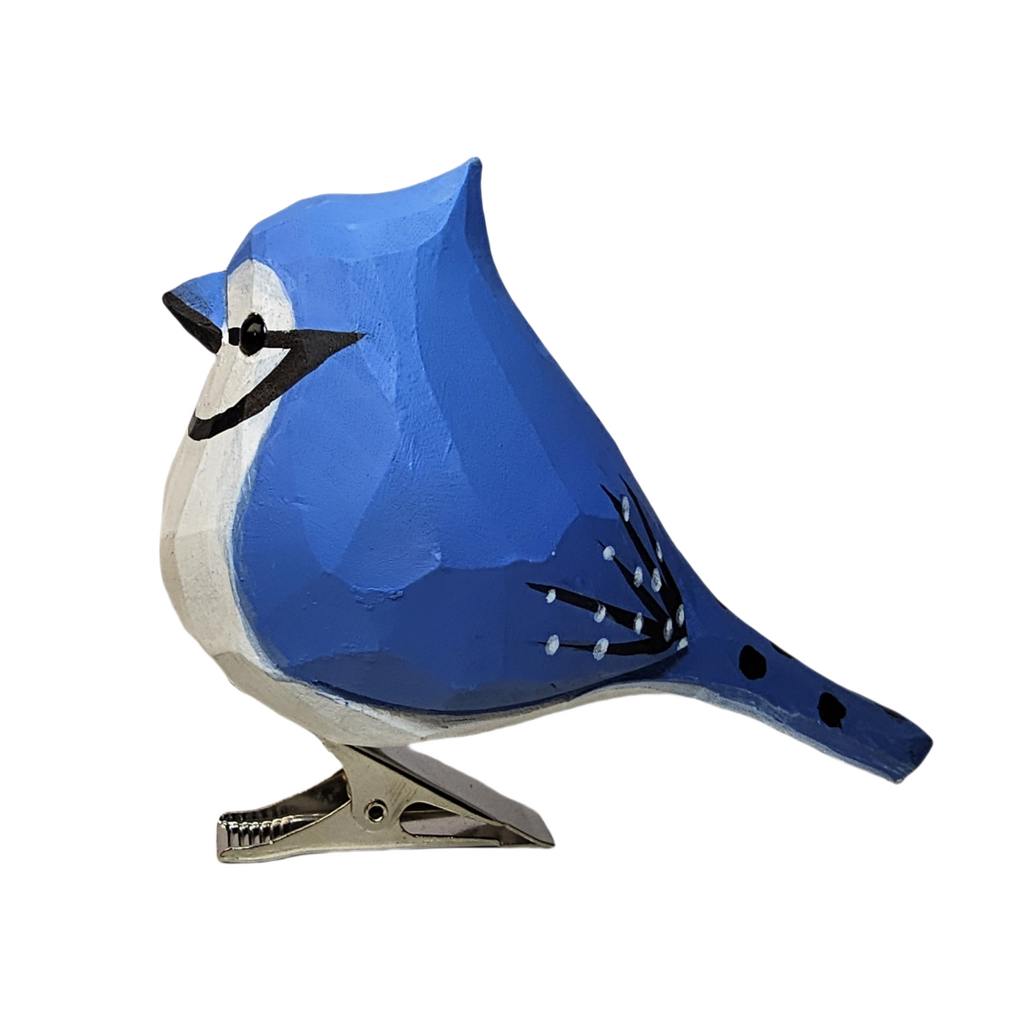 Blue Jay Clip‑On Wooden Ornament - Gift Box Included