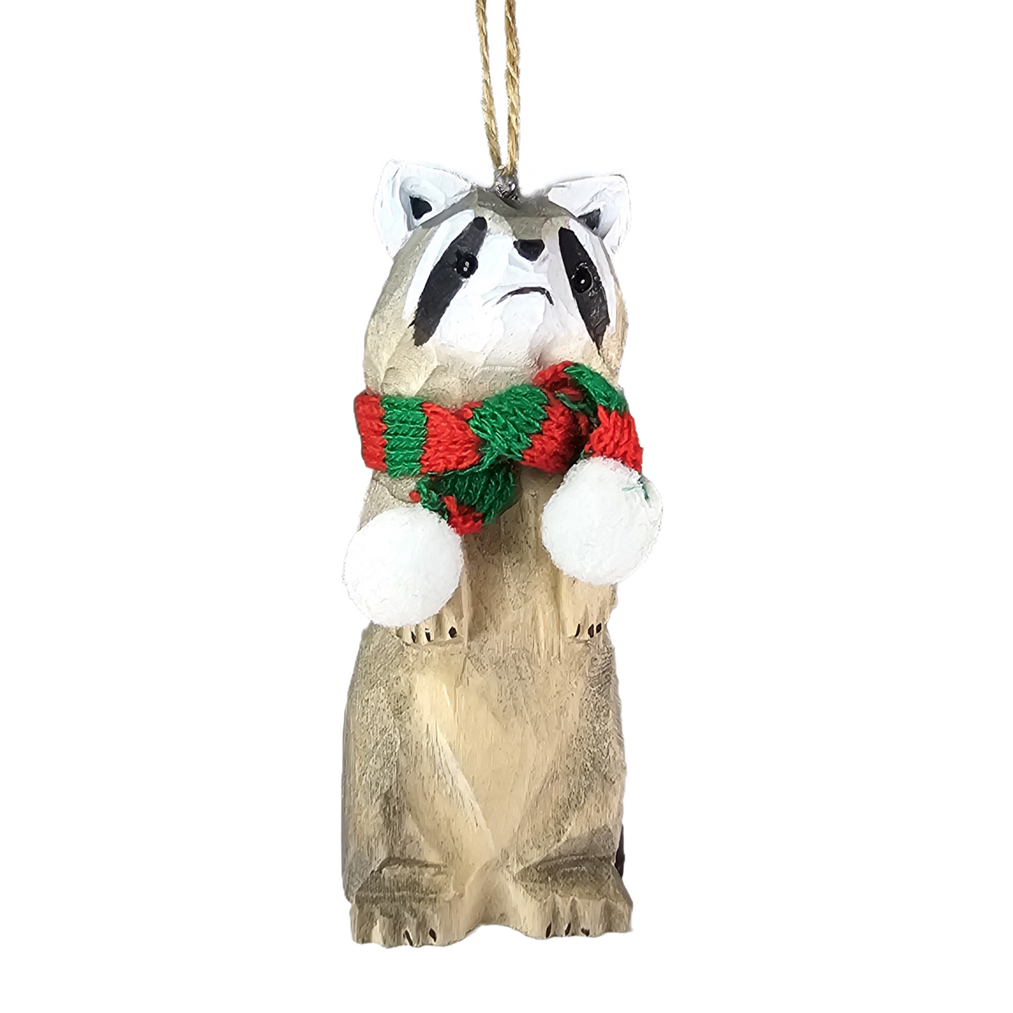 Raccoon Christmas Tree Wooden Ornament – Gift Box Included